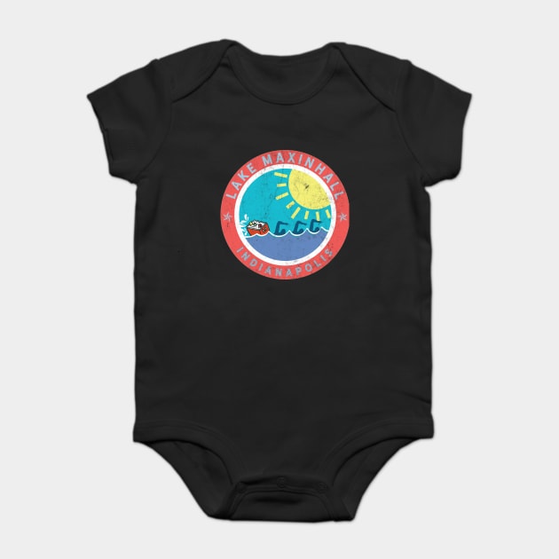 Lake Maxinhall Indianapolis Patch Baby Bodysuit by Camp Happy Hour
